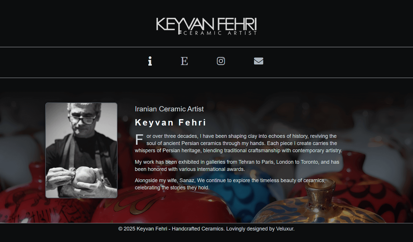 Keyvan Fehri portfolio homepage