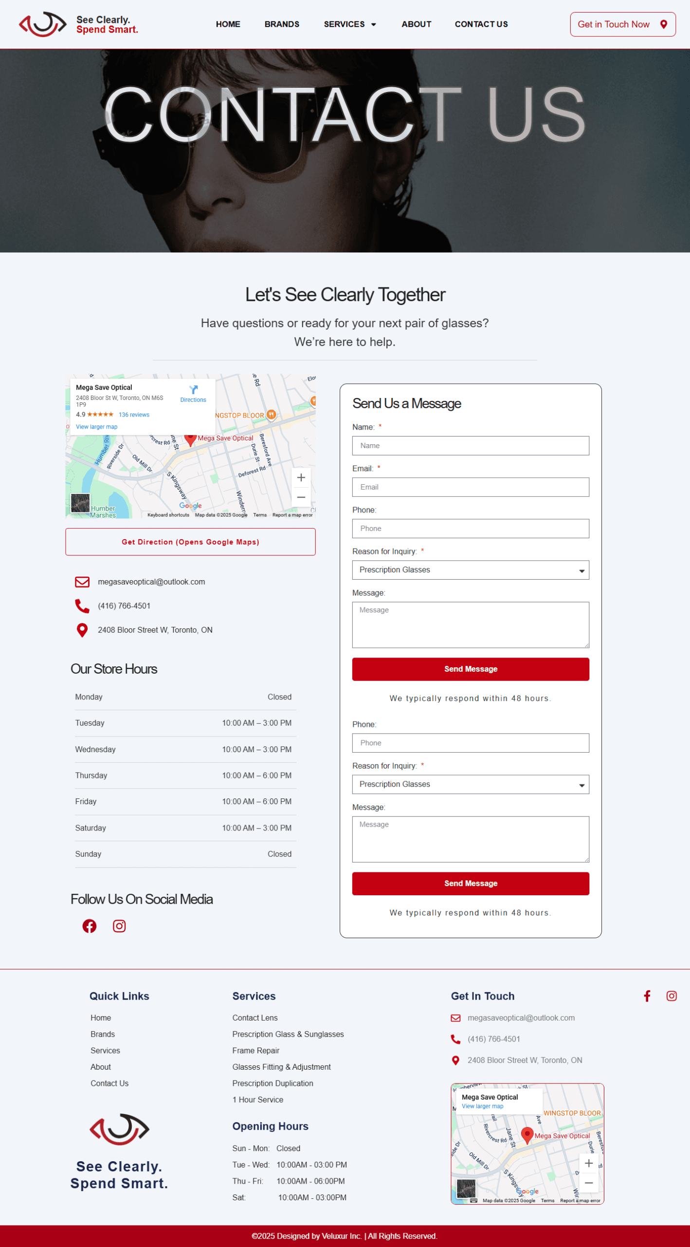 Contact page